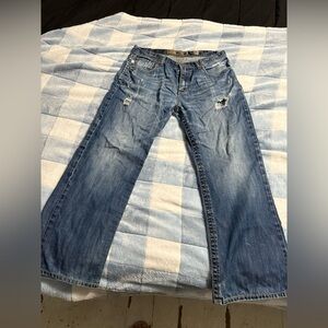 BKE Relaxed Fit Distressed Denim Jeans